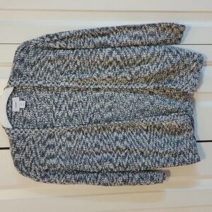 Old Navy blue and white cardigan sweater medium 8